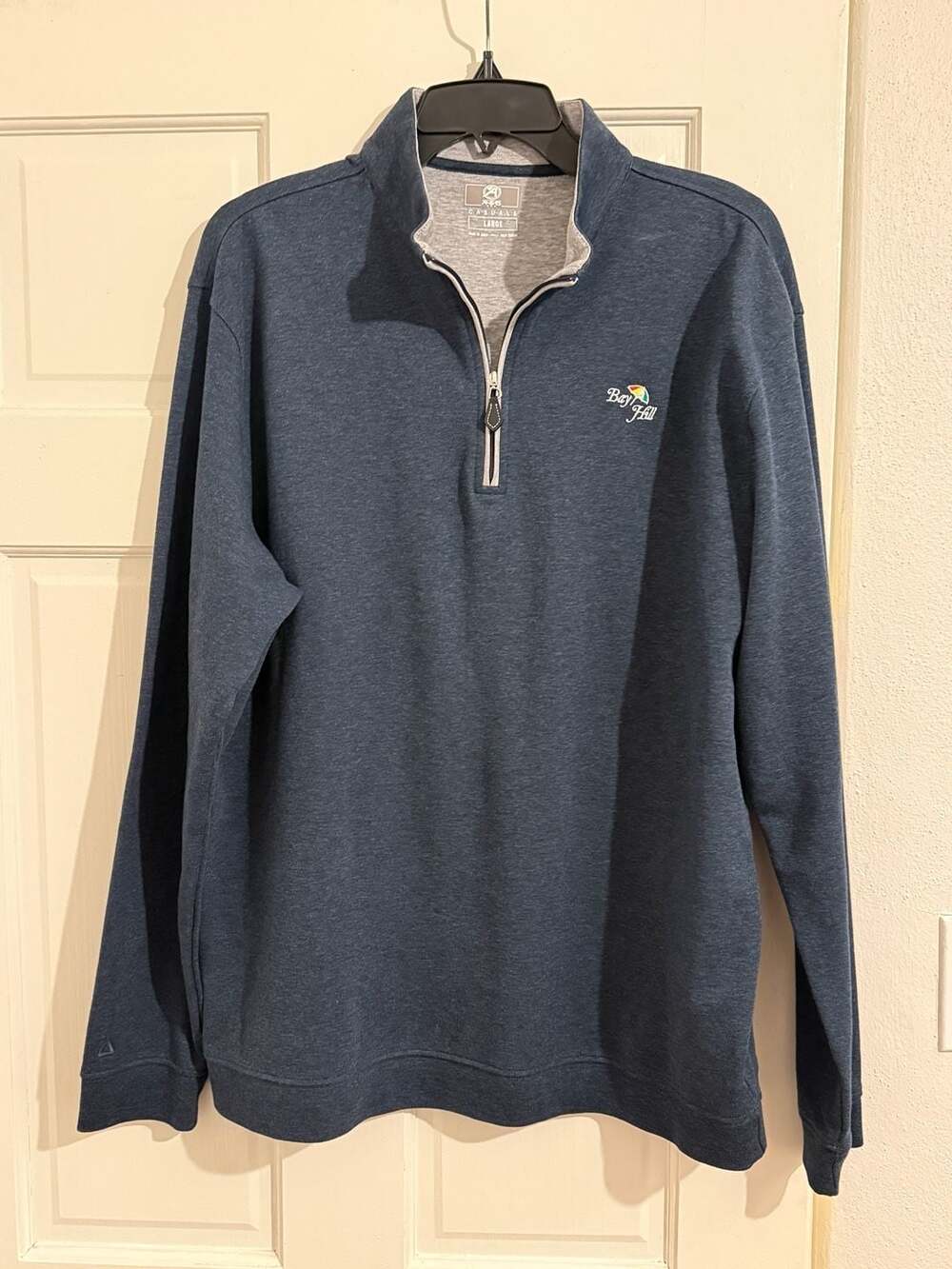 Arnold Palmer Casuals Bay Hill Quarter Zip Pullover Navy Blue Size Large